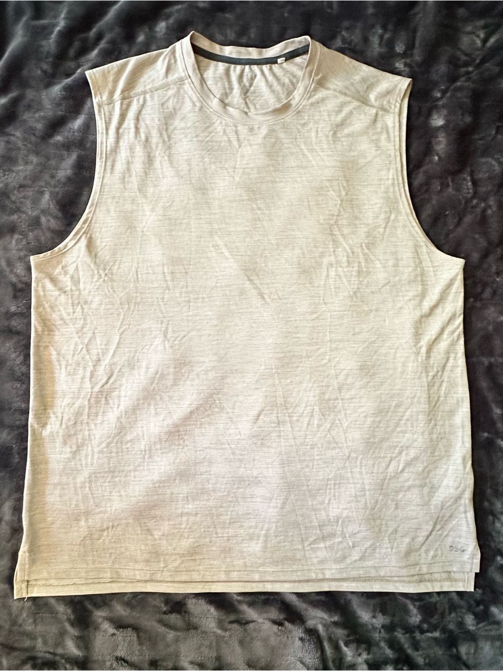 DSG Beige Activewear Wicking Athletic Tank Top Sleeveless Size XL